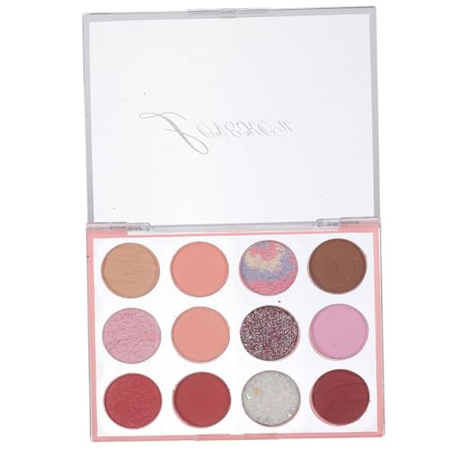 EPIGEIST 12gitter Lidschatten-palette Mit Glitzer-farben Für Augen-make-up Lidschattenplatte Für Damen Kompaktes Design Für Reisen Und Alltag Lidschattenpfanne Für Schimmernde von EPIGEIST