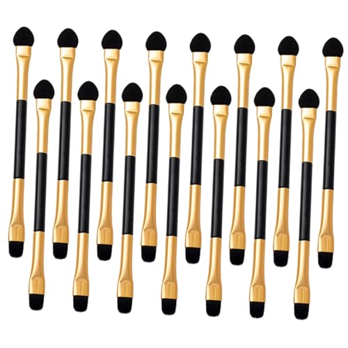 EPIGEIST 15 Stück Teiliges Lidschatten Pinselset mit Doppeltem Kopf Tragbare Make up Werkzeuge für Augen Lippen und Nasenschatten Komfortabler Griff Langlebig und Vielseitig für Präzises von EPIGEIST