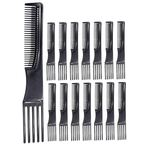 EPIGEIST 15 Stück Teiliges Styling Kamm Ergonomisch Griffig Flexibel Langlebig für Herren Damen Haarschneiden Frisieren Haarschonend Kompakt Leicht Transportabel von EPIGEIST