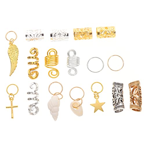 EPIGEIST 159 Stück Teiliges Haarschmuck Set für Zöpfe Haarringe und Perlen für Dreadlocks für Hochzeiten Partys und Fotoshootings für Einen Einzigartigen Look von EPIGEIST