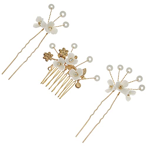 EPIGEIST 1Satz Braut Haarkamm mit Blütenverzierung Eleganter Hochzeitsschmuck Haarnadeln aus Perlen für Brautjungfern und Besondere Anlässe Passend für Verschiedene von EPIGEIST