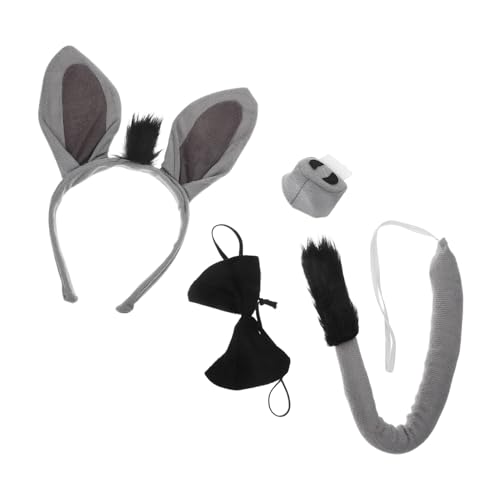 EPIGEIST 1satz Cartoon Esel Kostüm Zubehör Mit Kopfband Nase Fliege Und Für Karneval Halloween Und Cosplay-events Für Erwachsene Geeignet von EPIGEIST
