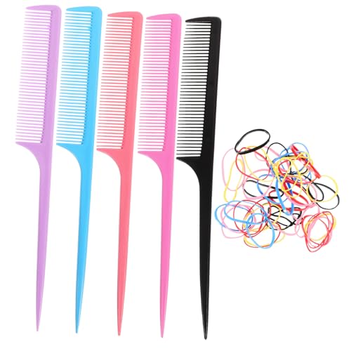 EPIGEIST Haarstyling Kamm Satz für Männer Profi Entwirrungskamm und Glättungskamm mit Gummibändern für Natürliches Schwarzes Haar von EPIGEIST