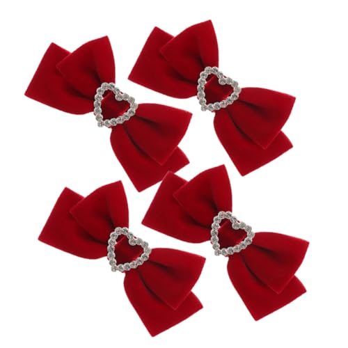 EPIGEIST 2 Paare Haarspangen mit Großem Schleifen Design Samtige Haarklammern Sichere und Rutschfeste Haarschmuck Clips für Mädchen für Geburtstag Hochzeit und Alltag von EPIGEIST