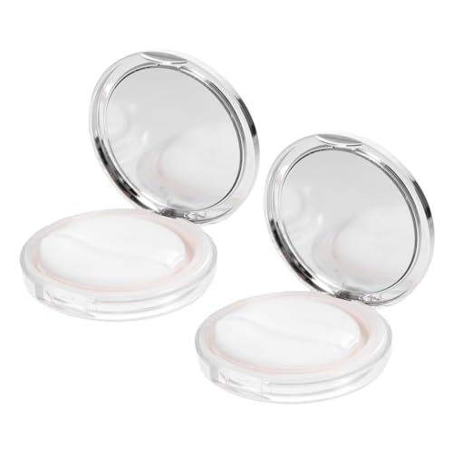 EPIGEIST 2 Sätze Makeup Powder Case mit Elastischem Netz Luftdichtem Deckel Ultradünnem Design Kapazität für Damen Kosmetikbedarf Präzise Dosierung Geschenkoption von EPIGEIST
