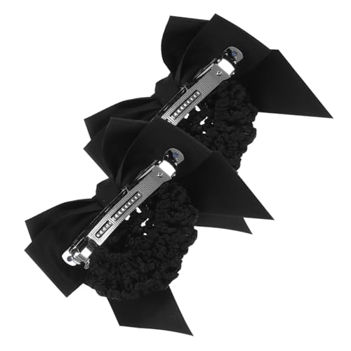 EPIGEIST 2 Stck Haarnetz Haarspangen mit Schleifen Design Stilvolle Haarschleifen Clips für Damen Rutschfeste Haarnetz Accessoires für Dutt Geeignet für Arbeit Party und Alltag von EPIGEIST