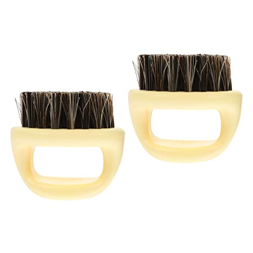 EPIGEIST 2 Stück Bartbürste mit Ergonomischem Griff Wildschweinborsten Multifunktionale Bart Haarschneidebürste für Männer zum Entfernen von Schnittresten und Bartpflege von EPIGEIST