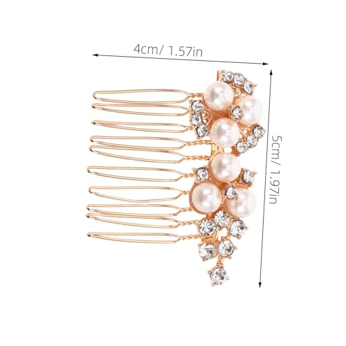 EPIGEIST 2 Stück Brautschmuck Haarkamm Goldfarbene Seitenkämme mit Künstlichen Perlen und Blumen Dekorative Haarkämme für Sichere Befestigung bei Hochzeitsfrisuren Vielseitig und Langlebig EPIGEIST 2 Stück Brautschmuck Haarkamm Goldfarbene Seitenkämme mit Künstlichen Perlen und Blumen Dekorative Haarkämme für Sichere Befestigung bei Hochzeitsfrisuren Vielseitig und Langlebig von EPIGEIST