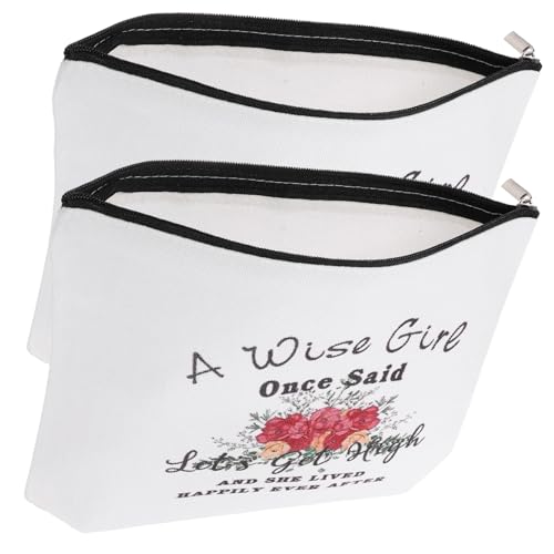 EPIGEIST 2 Stück Canvas Reißverschluss Tasche Damen Kosmetiktasche Kleine Segeltuch Münzbörse Tragbare Aufbewahrungstasche Für Reisen Alltag Urlaub Multifunktionale Sundries Organizer von EPIGEIST