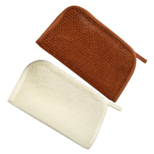 EPIGEIST 2 Stück Doppellagiges Nylon Peeling handtuch für Dusche und Bad Strapazierfähiges Hautfreundliches Afrikanisches Exfoliating netz Vielseitig als Rückenschrubber Zufällige Farbe von EPIGEIST