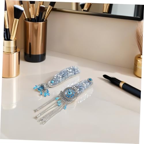 EPIGEIST 2 Stück Ethnisches Haarzubehör Haarschmuck aus Strass Haarspangen mit Strass Haarspangen mit Schmucksteinen für Damen Quaste Haarspange Haarschmuck mit Strasssteinen von EPIGEIST