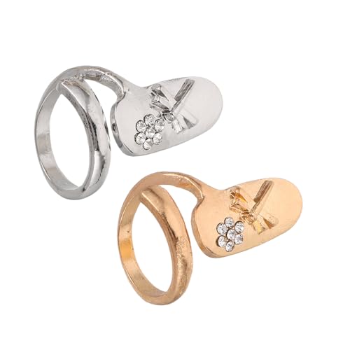 EPIGEIST 2 Stück Fingernagelringe Damen aus Legierungsmetall Langlebige und Modische Fingertip Schmuck für Nagelkunst Stilvolle Nageldekorationen Robust und Zuverlässig Geeignet für von EPIGEIST