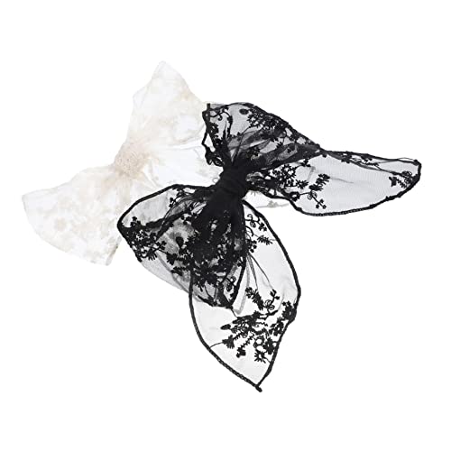 EPIGEIST 2 Stück Große Haarschleifen Haarspangen aus Beständiger Spitze und Metall Leichte Damen Haarklammern mit Stabilem Schleifen Clips für Frauen und Mädchen Teiliges und Schwarz von EPIGEIST