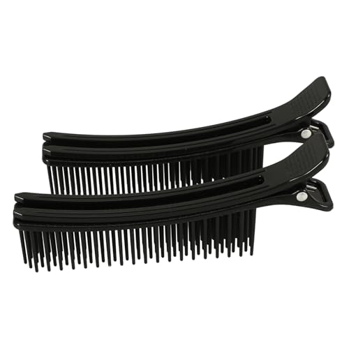EPIGEIST 2 Stück Haarklammer Schicht Mädchen klammern Haare Haarstyling-Clips zum Schneiden Clips zum Abteilen von Haaren Salon-Haarspangen Friseurklammern Salonclips Black von EPIGEIST