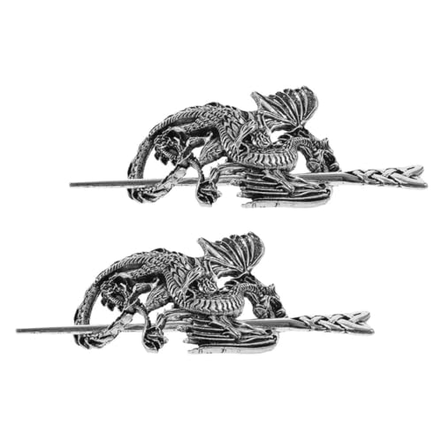 EPIGEIST 2 Stück Haarnadeln Drachennadel Schmuck Für Männer Rave Haar Accessoires Haarstäbe Für Frauen Haarnadeln Für Dickes Haar Drachenschmuck Haarstab Haarnadel Mit Stab von EPIGEIST