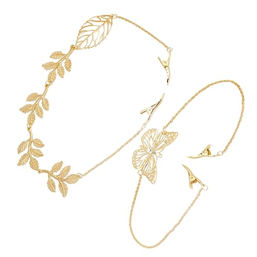 EPIGEIST 2 Stück Haarspange Aus Metallkette Klare Haarspangen Haarklammern Für Frauen Haarschmuck Für Damen Haarentferner Für Frauen Spiralhaarbänder Für Damen Stolz Haarschmuck Golden von EPIGEIST