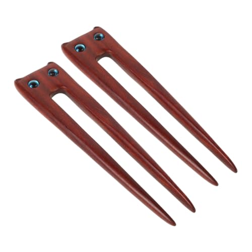 EPIGEIST 2 Stück Vintage Chinesische Haarstäbchen Retro Haarnadel Einfache Holz Haarstab Für Frauen Zubehör Dekorative Duttstäbchen von EPIGEIST
