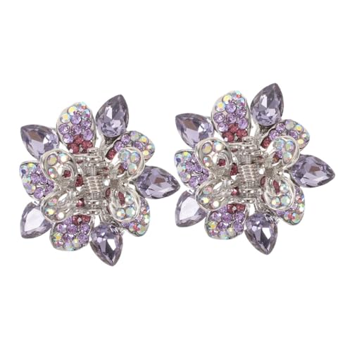EPIGEIST 2 Stück Kleine Haarklammern mit Strass Mini Haarclips aus Metalllegierung für Damen und Robuste Haarschmuck Klammern für Alltag Feier Bühne Sanfte Fixierung ohne Haarbruch von EPIGEIST