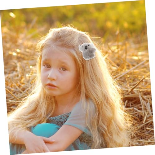 EPIGEIST 2 Stück Koala Haarspangen für Frauen Kleine Klammern aus Plüsch Niedliche Haarschmuck accessoires für Dünnes Haar Modische Frisurclips in Khaki und Einfach zu Tragen von EPIGEIST