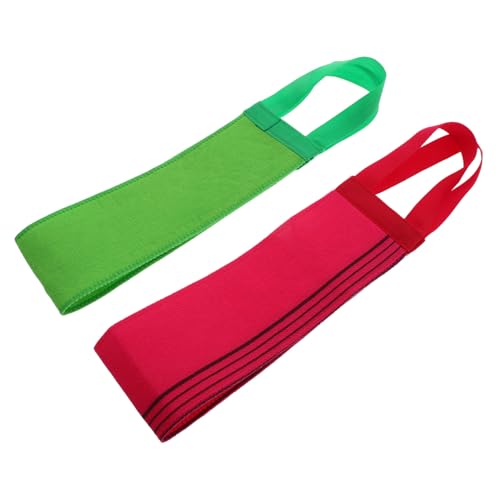 EPIGEIST 2 Stück Langstreifiger Peeling körper schrubber mit Griffen Doppelseitig Exfolierend Tiefenreinigend Leicht und Tragbar für Damen und Herren Geeignet für Bad Massage und Reise von EPIGEIST