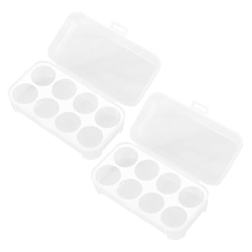 EPIGEIST 2 Stück Makeup Sponge Aufbewahrungsbox Großer Staubschutz Kosmetik Organizer mit Deckel Praktisch für Schminkschwämme und Puderquasten Weiß Leicht zu Reinigen und Tragbar von EPIGEIST