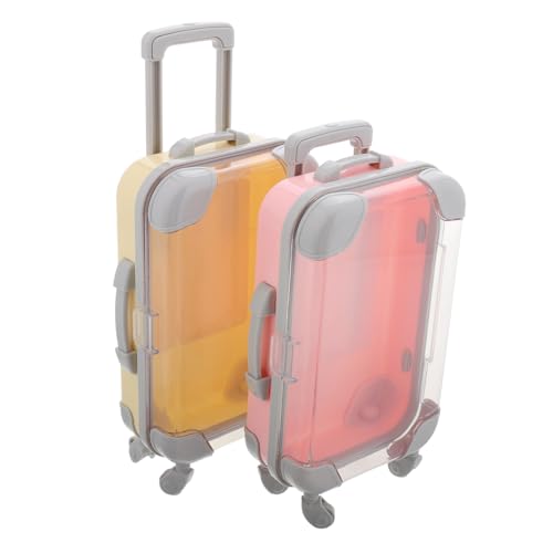 EPIGEIST 2 Stück Mini Wimpern Aufbewahrungsbox Tragbarer Kosmetik Organizer Transparentes Wimpern Etui Reise Zubehör für Falsche und Kleine Accessoires und Gelb von EPIGEIST