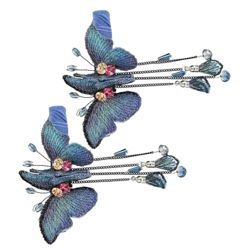 EPIGEIST 2 Stück Schmetterling Haarspangen mit Quasten Dekorative Haarklammern für Frauen Modischer Haarschmuck Stabile und Langlebige Frühling Clips für Teenager und Erwachsene von EPIGEIST