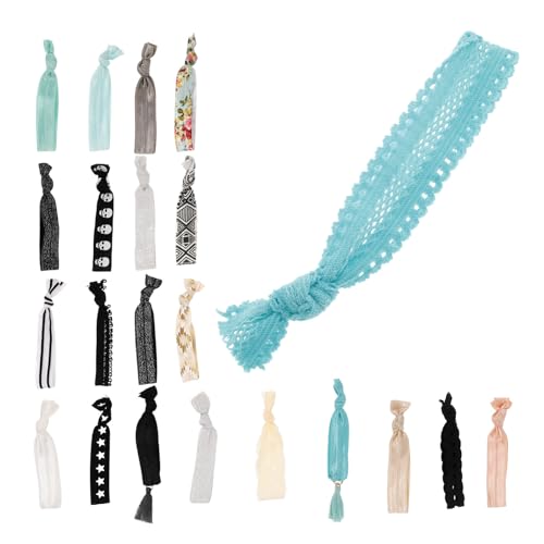 EPIGEIST 2 Stück Teiliges Haargummi Damen Elastische Weiche Spitzen haarbänder mit Guter Textur Schonend zu Haaren mit Hoher Elastizität Vielseitig für Alltag Sport und Modische Frisuren von EPIGEIST