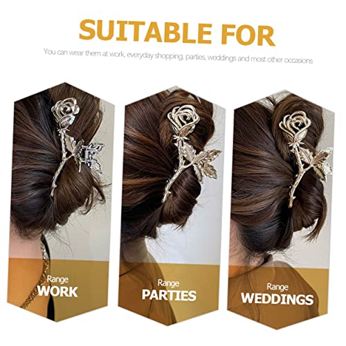 EPIGEIST 2 Stück Teiliges Haarklammer für Damen Große Rosen Haarspangen aus Hochwertiger Legierung Robust und Langlebig Sicherer für Langes Haar Modischer Haarschmuck für Hochzeit Alltag von EPIGEIST