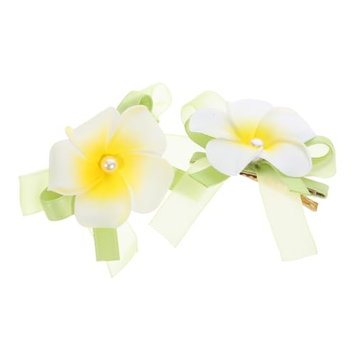 EPIGEIST 2 Stück Teiliges Kleine Plumeria Haarklammern für Mädchen Niedliche Hawaii Haarspangen mit Zarter Farbe Vielseitige Haaraccessoires für Ponytail Flechtfrisuren und Lockiges Haar von EPIGEIST