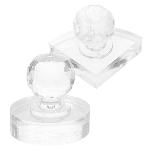 EPIGEIST 2 Stück Teiliges Puderpresswerkzeug Acryl Lidschatten Stempel Rund Kompaktpuder Presser Makeup Reparatur Tool für Lose Gepresste Puder Highlighter Vielseitig Einsetzbar von EPIGEIST