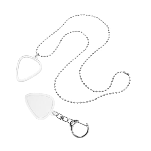 EPIGEIST 2 Stück Teiliges Transparentes Gitarrenplektrum-aufbewahrungsbox Schlüsselanhänger Standardgroßes Tragbares Plectrum-Organizer-etui für Akustikgitarren-Spieler Schnelles Erkennen von EPIGEIST