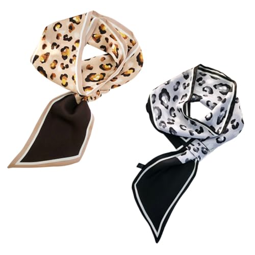 EPIGEIST 2stücke Kunstseidenschal Haarbandschal Pferdeschwanzschal Halstuch Für Damen Frauen Mit Haar Tasche Für Hals Kopf Handtasche von EPIGEIST