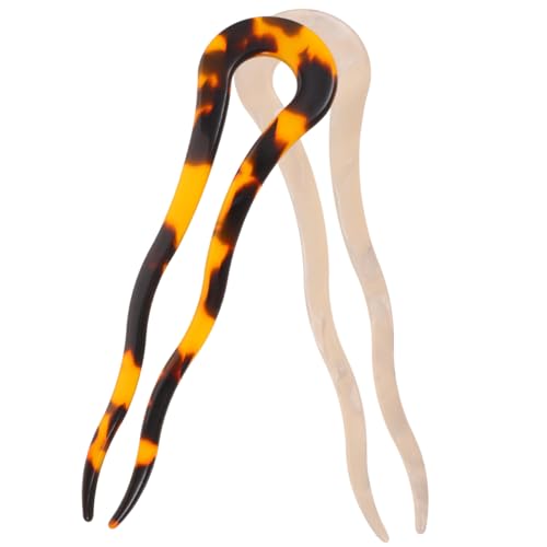 EPIGEIST 2 Stück U Förmige Acetat Haarnadeln für Damen Französische Haarforken für Hochsteckfrisuren Schonend zum Haar Geeignet für Festivals Partys und Alltag Stilvoller Haarschmuck in von EPIGEIST