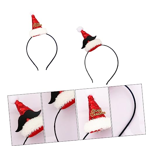 EPIGEIST 2 Stück Weihnachts Stirnbänder mit Glitzer Hut Design Einzigartige Kopfbedeckung für Festlichkeiten für Erwachsene für Weihnachten Partys von EPIGEIST