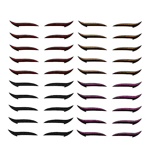 EPIGEIST 20 Paare Selbstklebende Eyeliner Sticker Farbige Lidschatten Aufkleber Hautfreundlich Einfach Anzuwenden für Augenformen Geeignet für Damen und Mädchen von EPIGEIST