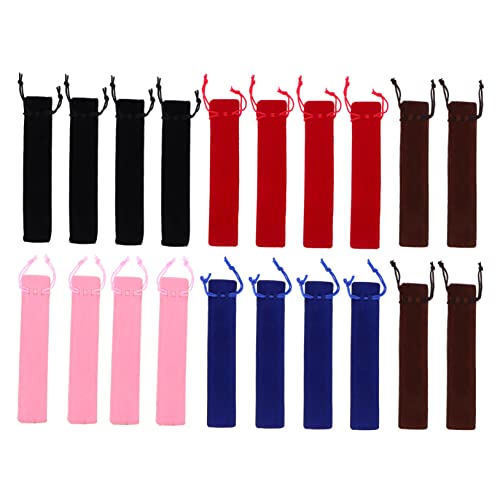 EPIGEIST 20 Stück Bleistiftbeutelgeschenk Einzelbleistift-geschenkbeutel Stift-Bleistift-Tasche Einzelne Stifthülle Federmäppchen Stift Geschenktüte Einzelstifttaschenhalter Flanell von EPIGEIST