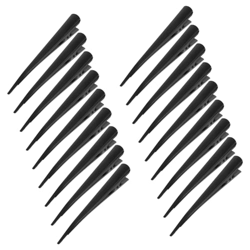 EPIGEIST 20 Stück Teiliges Duckbill Haarspangen Matte Schwarze Metall-alligator Clips Fester Griff Vielseitig für Styling DIY Party Arbeit und Alltag Kompakt und Modisch für Damen von EPIGEIST