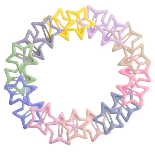 EPIGEIST 20 Stück Teiliges Haarschmuck für Mädchen Niedliche Cremefarbene Haarspangen mit Süßem Stern Design Leichte Sichere Haarklammern für Junge Mädchen für Festtage Tanz und Alltag von EPIGEIST