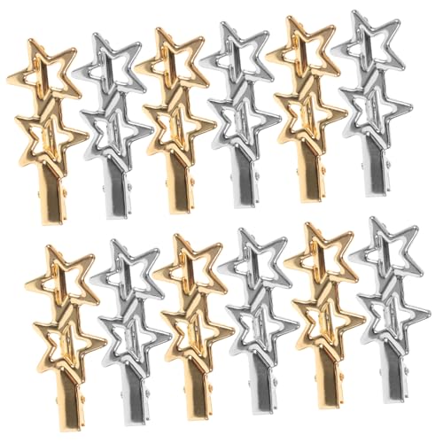 EPIGEIST 20 Stück Teiliges Kleine Haarclips mit Sternmotiv Vielseitige Haarklammern für Damen und Mädchen Sichere Fixierung für Haartypen Modisches Stylingzubehör in Gold und Silber von EPIGEIST