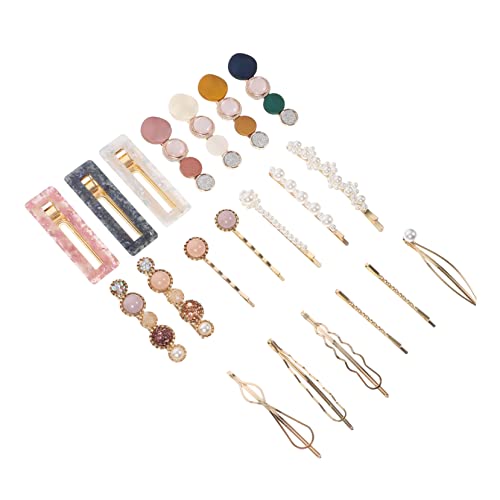 EPIGEIST 20 Stück Teiliges Perlen Haarspangen Set aus Acryl Haarklammern für Damen Vielseitige Haar Accessoires Hautfreundlich und Bequem für Alltag und Besondere Anlässe von EPIGEIST