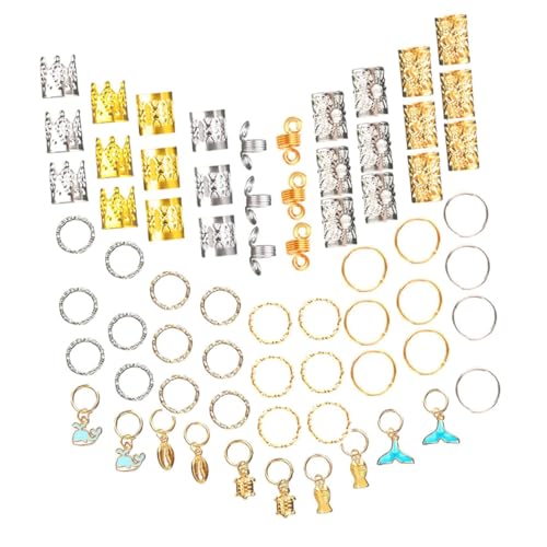 EPIGEIST 200 Stück Dreadlock Schmuck Ringe für DIY Haar Accessoires Haarschmuck für Zöpfe und Dreads Einfach zu Verwenden Vielseitig für Verschiedene Anlässe von EPIGEIST