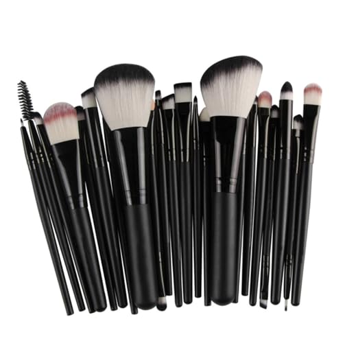 EPIGEIST 22 Stück Teiliges Professionelles Make Up Pinselset mit Nylonfasern Vielseitiges Kosmetikwerkzeug für Foundation Augenbrauen und Lidschatten Langlebig für Alltag und Profi Schwarz von EPIGEIST