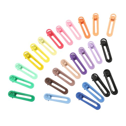 EPIGEIST 24 Stück Teiliges Bunte Haarklammern Ovale Leichte Haarspangen in Farbverlauf Robuste Haarklemmen für Damen und Mädchen Vielseitiges Haarschmuck Accessoire für Alltag und Party von EPIGEIST