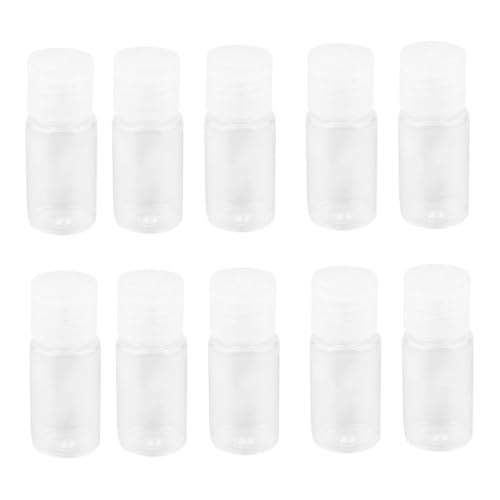 EPIGEIST 24 Stück Teiliges Make up Flaschen Transparent Kunststoff Reiseflaschen mit Schraubverschluss und Klappdeckel Auslaufsicher Leicht Nachfüllbar für Lotion Kosmetik Handcreme von EPIGEIST