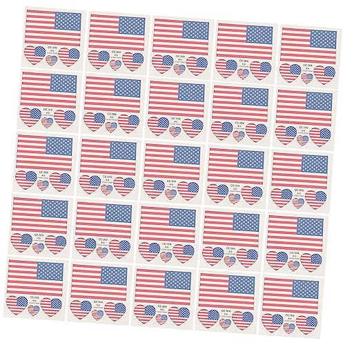 EPIGEIST 25stücke Temporäre Patriotic Tattoos Mit Amerikanischer Flagge Für Unabhängigkeitstag Und Sportevents Wiederverwendbare Aufkleber Für Gesicht Körper Und Dekoration von EPIGEIST