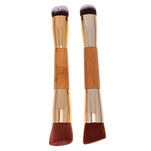 EPIGEIST 2stücke Doppelseitiger Blending-pinsel Aus Nylon Foundation-pinsel Und Puderpinsel Für Make-up Geeignet Für Frauen Und Mädchen Kosmetikpinsel Für Verblenden Und Auftragen von EPIGEIST