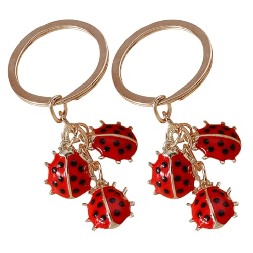 EPIGEIST 2stücke Marienkäfer-schlüsselring Aus Legierung Modischer Schlüsselanhänger Schlüsselanhänger-zubehör Mit Marienkäfer-dekor Passend Für Schlüssel Taschen Und Autos von EPIGEIST