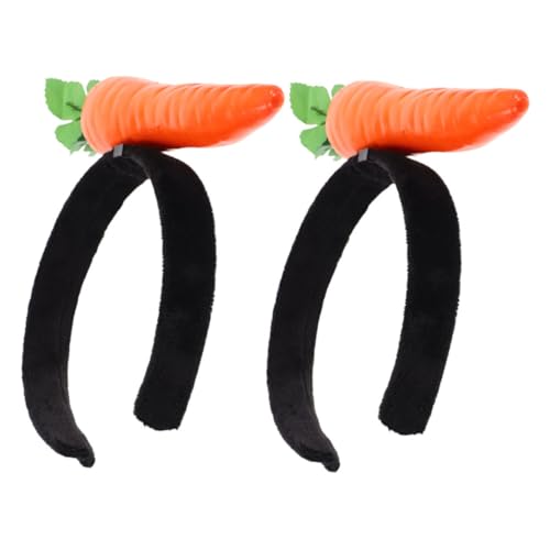 EPIGEIST 2stücke Plüsch Karotte Stirnband Ostern Party Niedlich Haar Zubehör Stirnband Neuheit Karotte Kopfschmuck Cosplay Dress up von EPIGEIST
