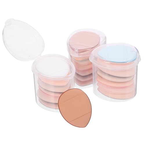 EPIGEIST 3 Boxen Mini Puderquaste für Damen Weiche Finger Puderquaste Vielseitig Einsetzbar für Concealer Foundation und Isolation Geeignet für Trockene und Feuchte Anwendung von EPIGEIST